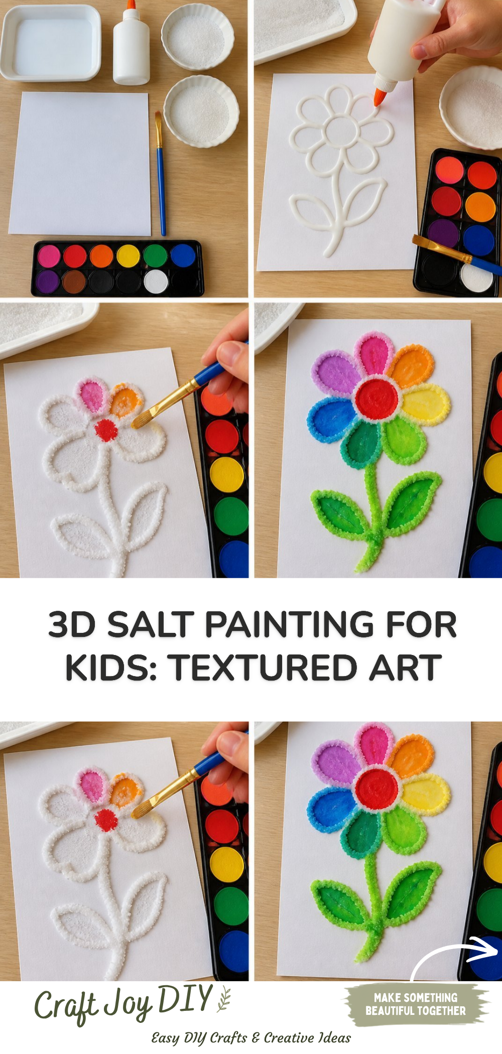 3D Salt Painting for Kids: Textured Art