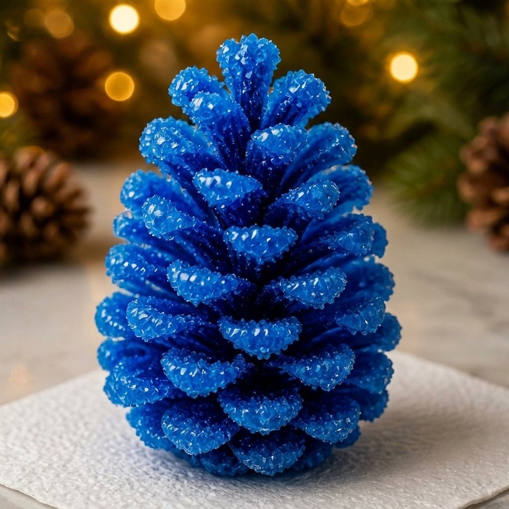 DIY Blue Crystal Pinecone Craft Tutorial