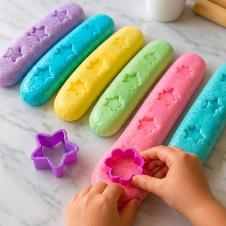 Child playing with colorful Bubble Dough during sensory play activities.