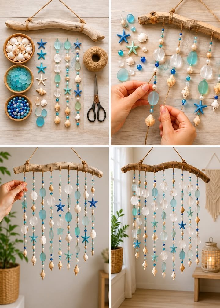 Coastal Indoor Decor: Driftwood, Shells, and Sea Glass
