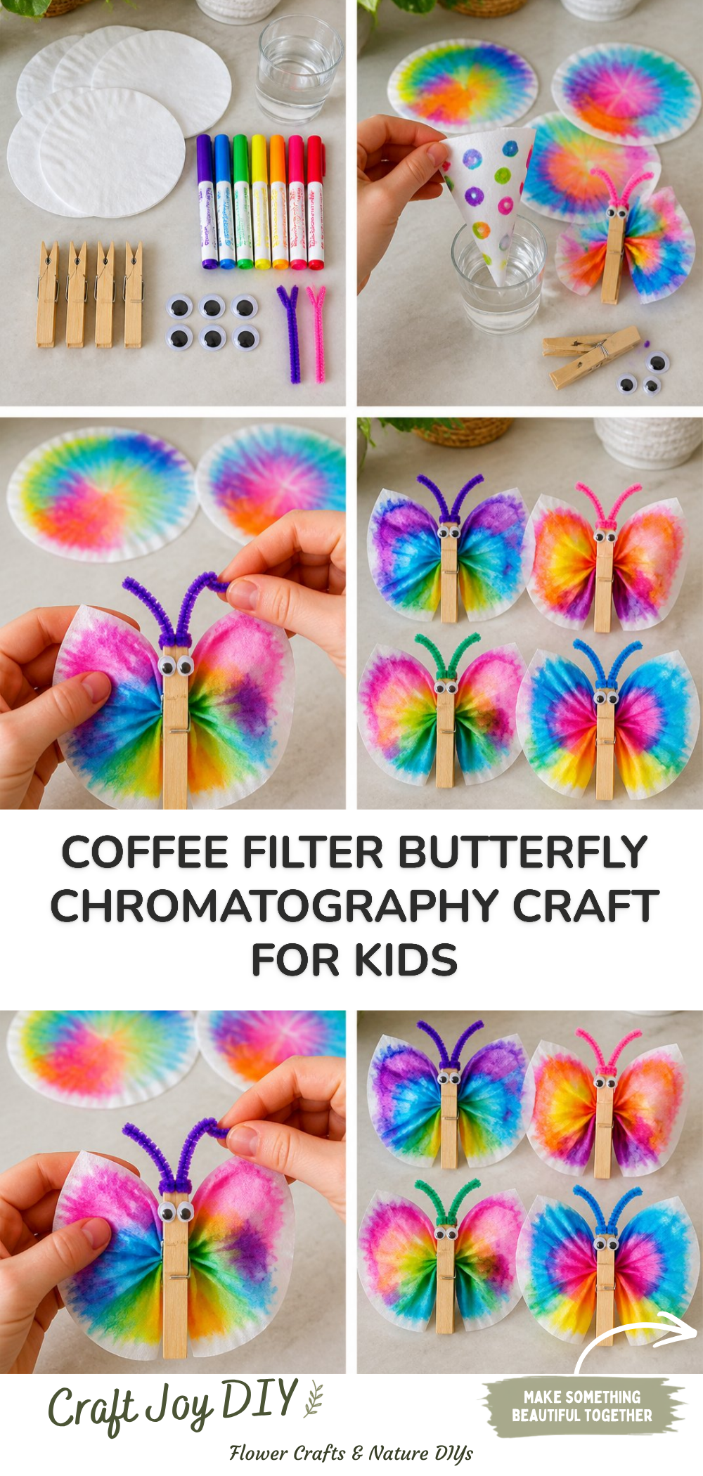 Coffee Filter Butterfly Chromatography Craft for Kids