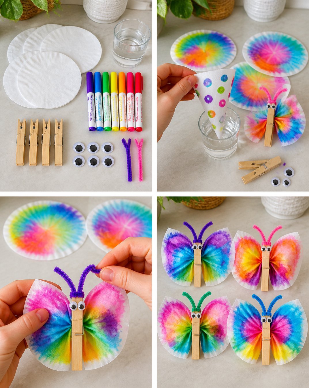 Coffee Filter Butterfly Chromatography Craft