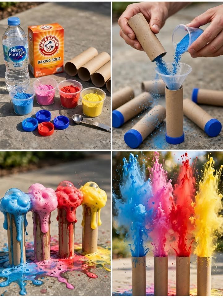 Colorful Baking Soda Fizz Tubes: Rainbow Science Activity for Kids