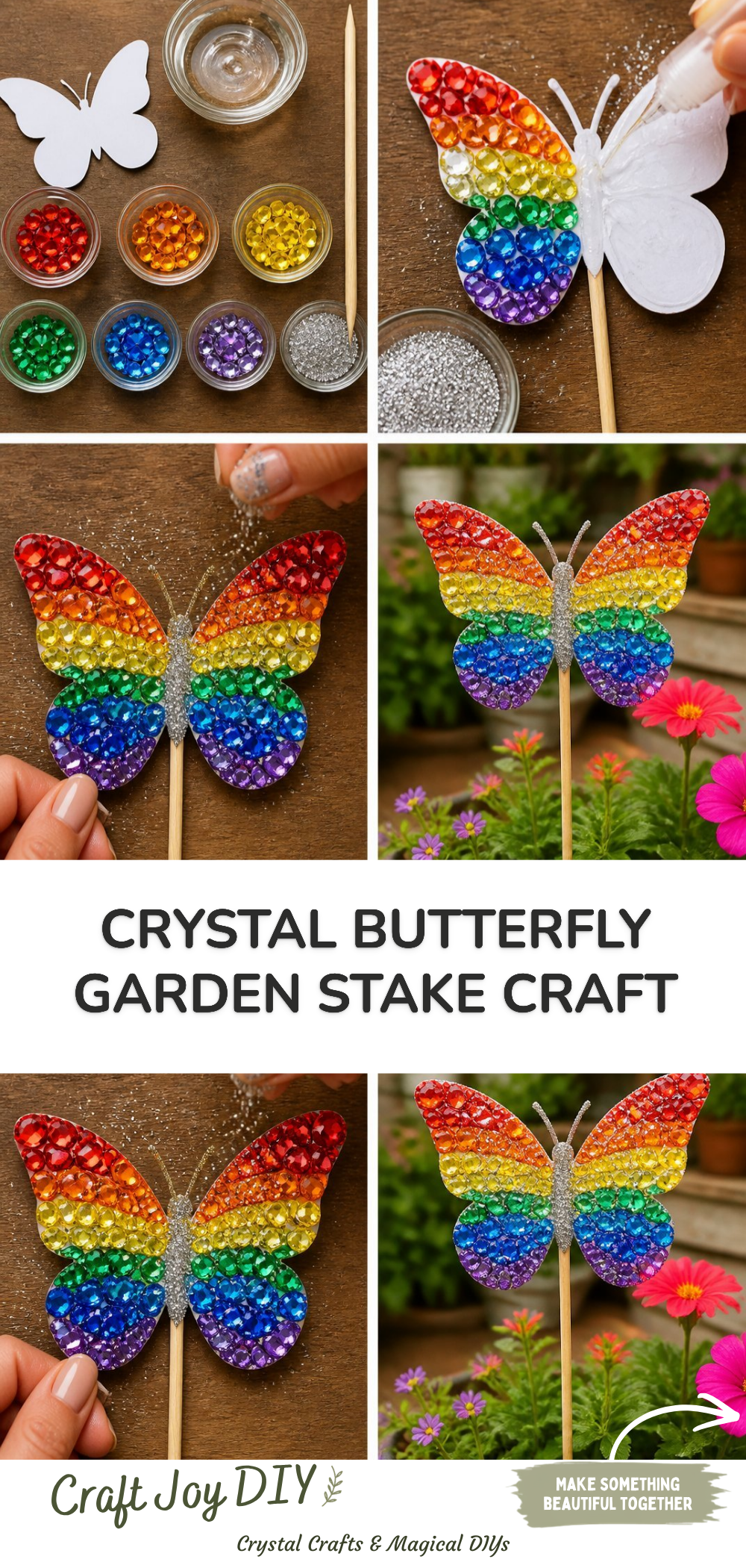 Crystal Butterfly Garden Stake Craft