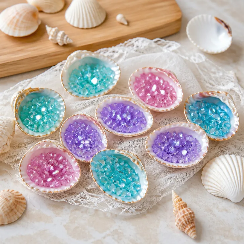 Crystal Growing Seashell Geodes