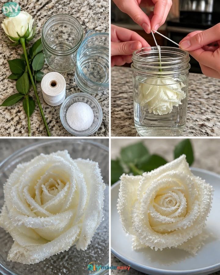 DIY Crystal Wedding Rose