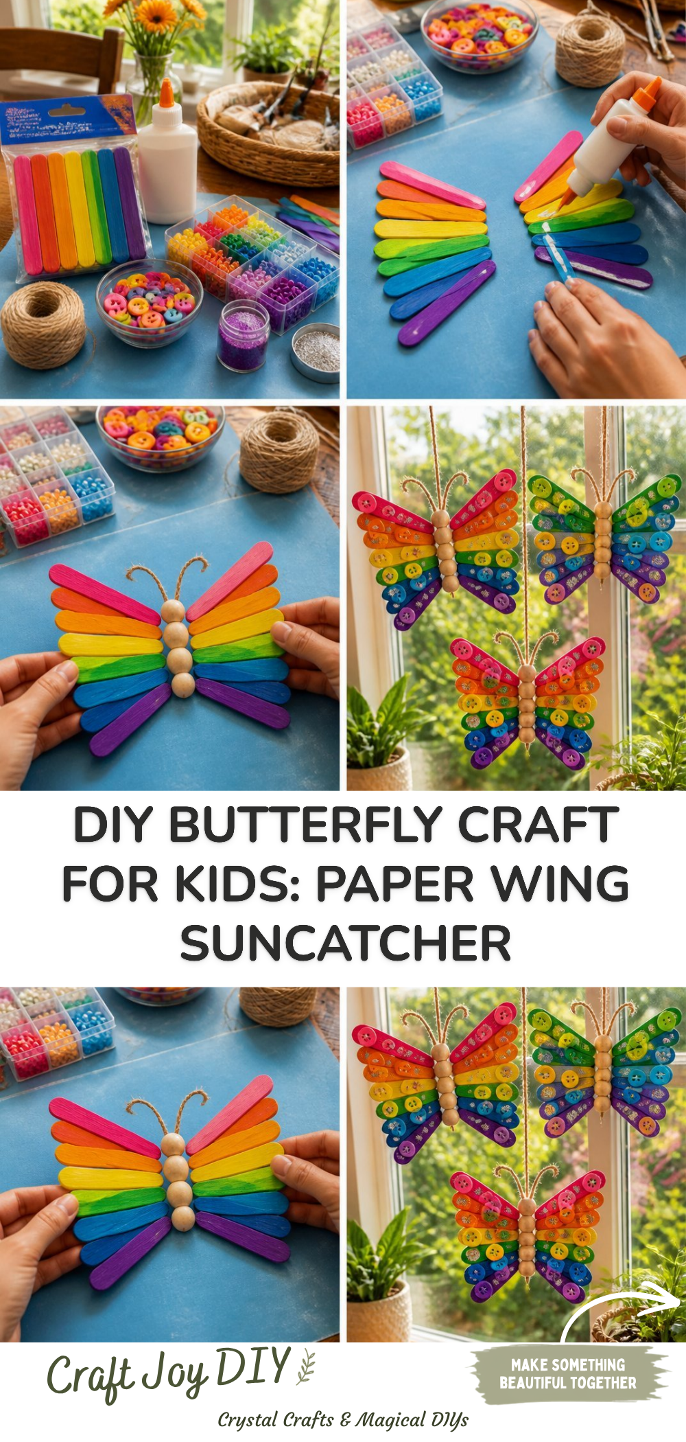 DIY Butterfly Craft for Kids: Paper Wing Suncatcher