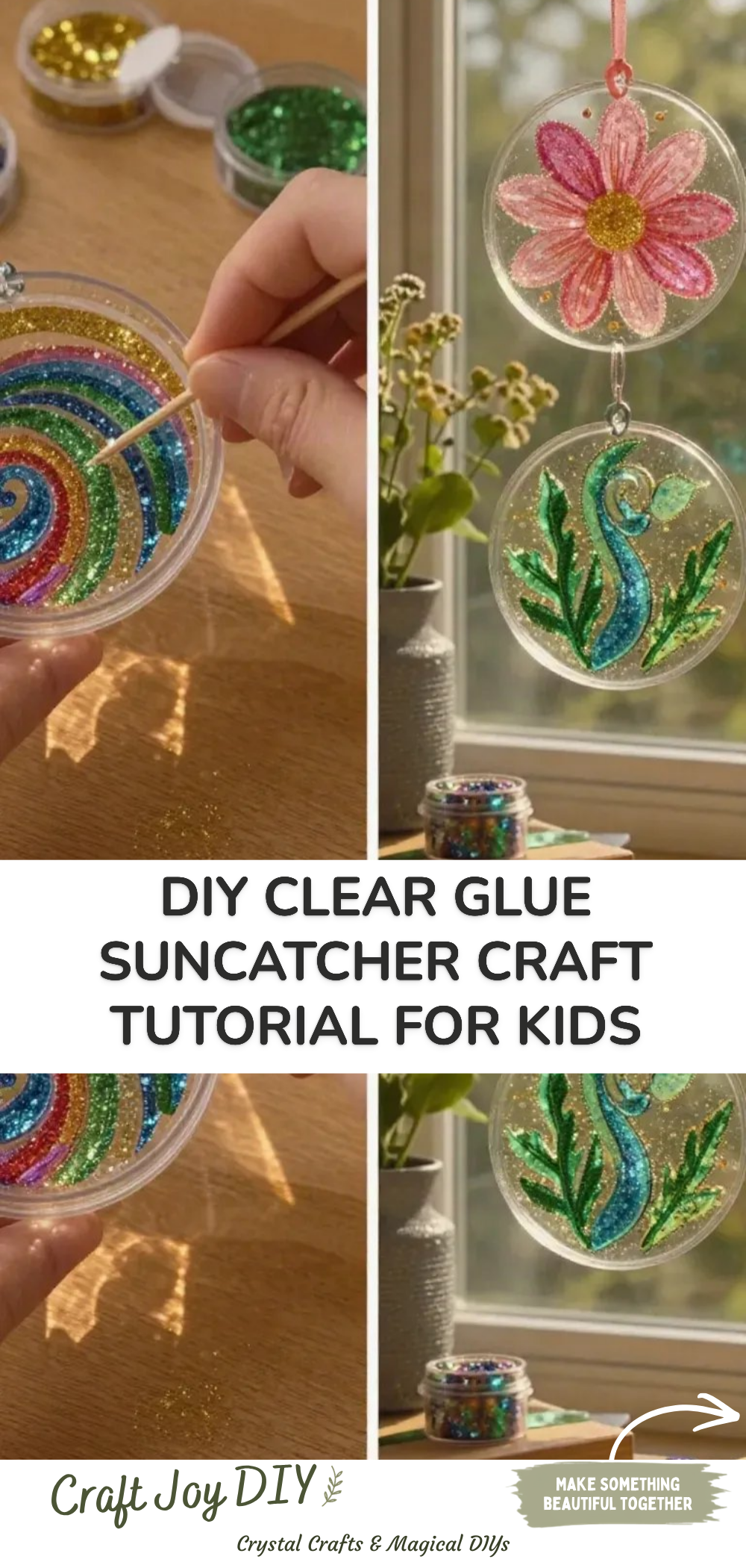 DIY Clear Glue Suncatcher Craft Tutorial for Kids