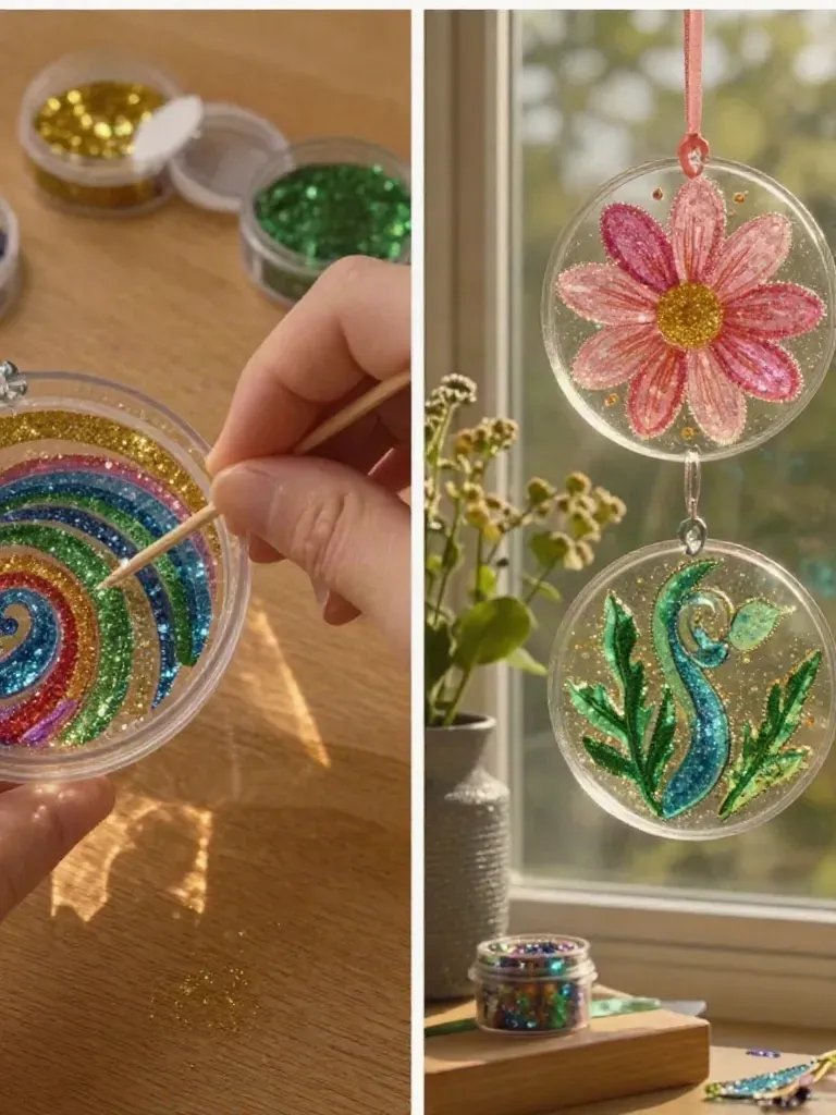 DIY Clear Glue Suncatcher Craft Tutorial