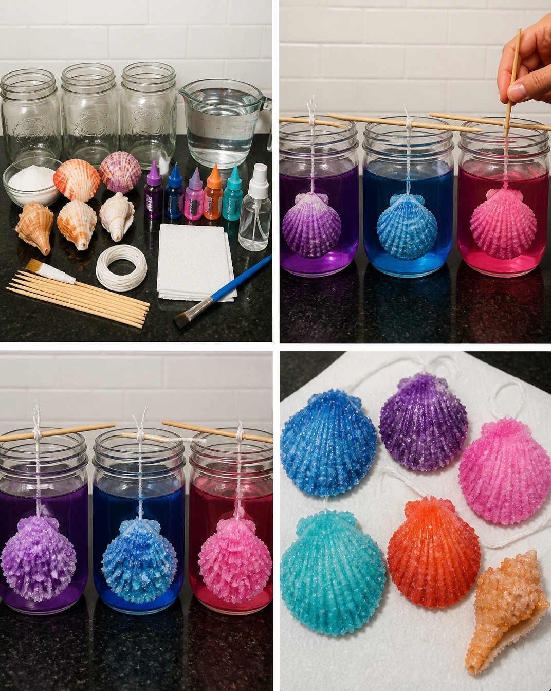 DIY Crystal Seashells