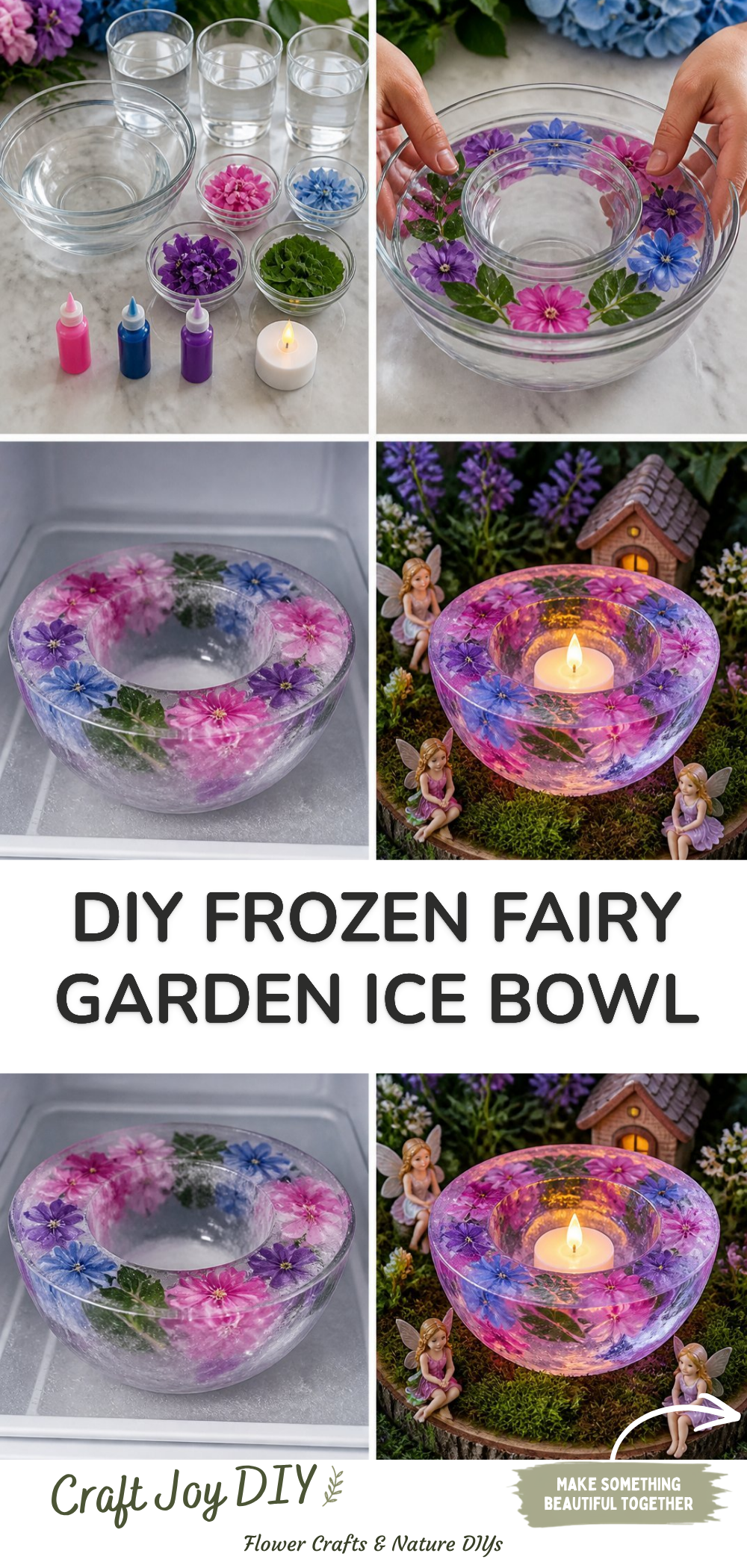 DIY Frozen Fairy Garden Ice Bowl