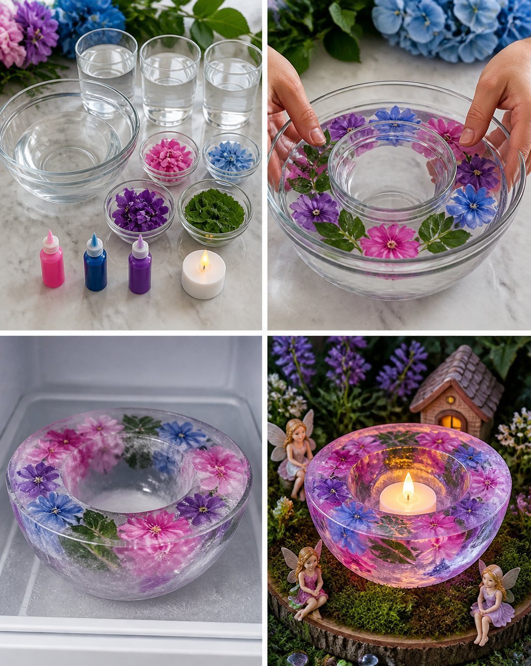 DIY Frozen Fairy Garden Ice Bowl