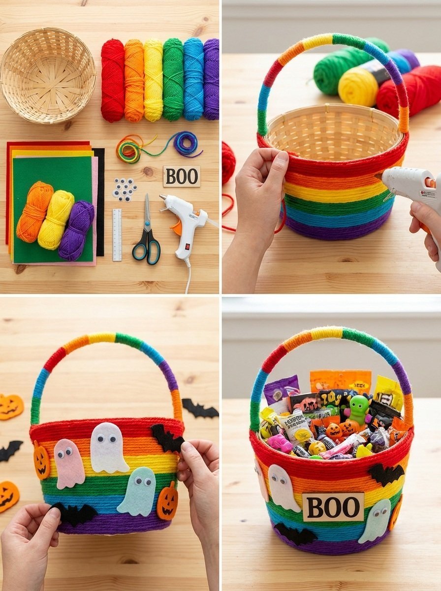 DIY Halloween Boo Basket for Kids