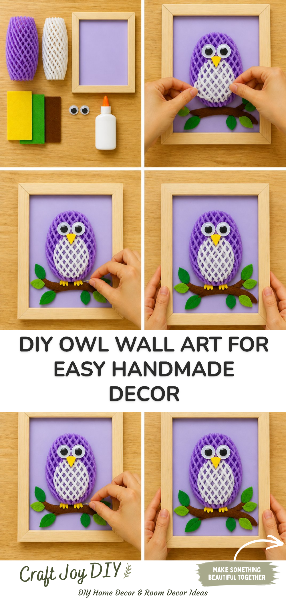 DIY Owl Wall Art for Easy Handmade Decor