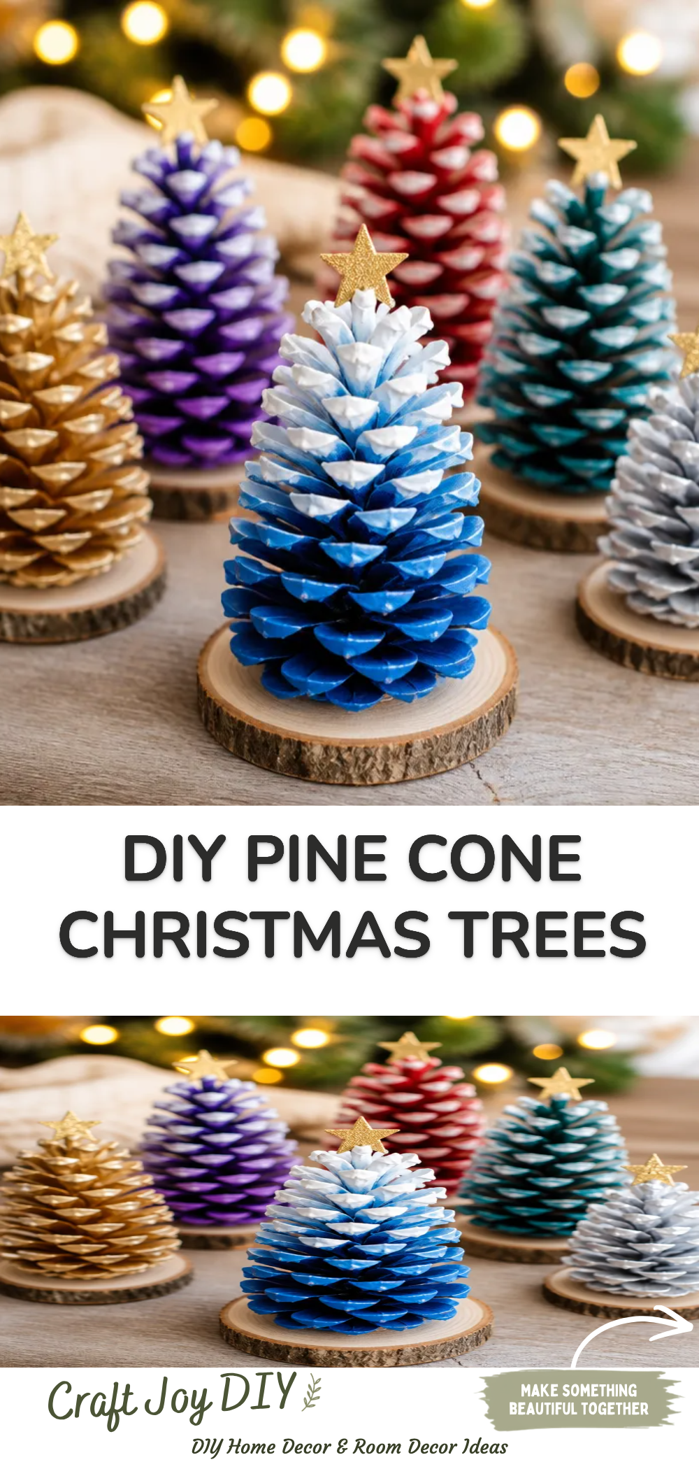 DIY Pine Cone Christmas Trees