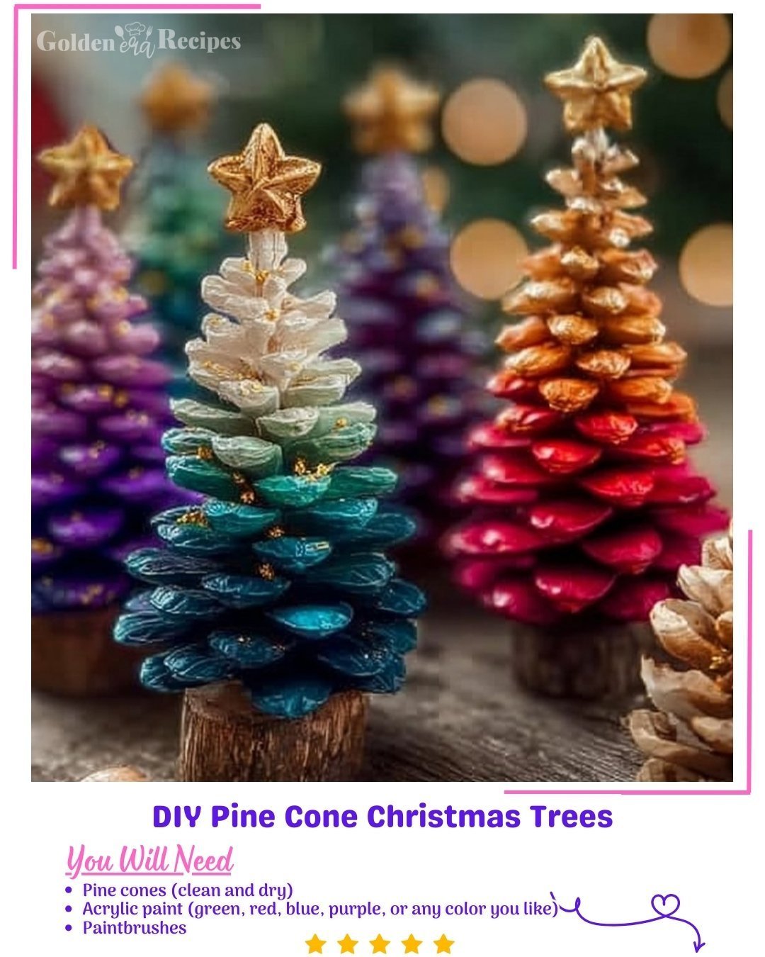 DIY Pine Cone Christmas Trees
