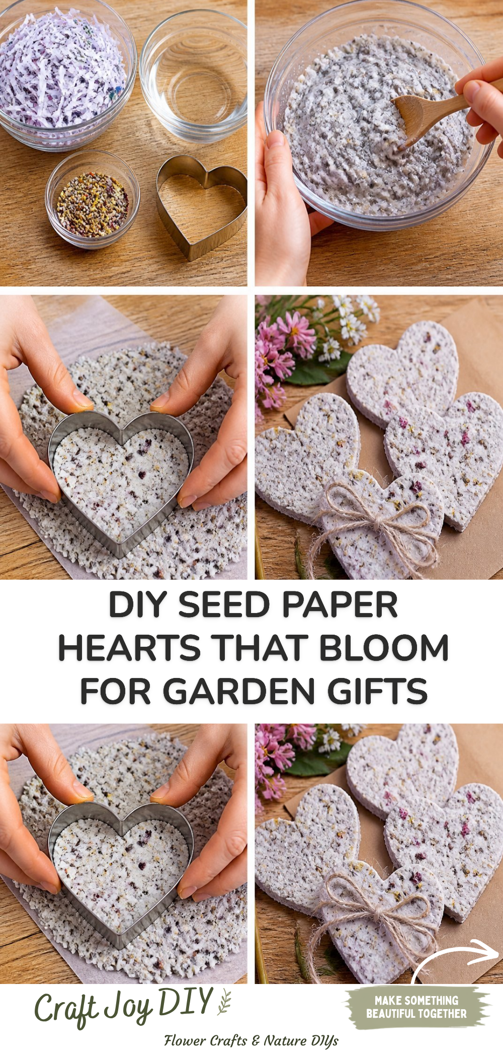 DIY Seed Paper Hearts That Bloom for Garden Gifts