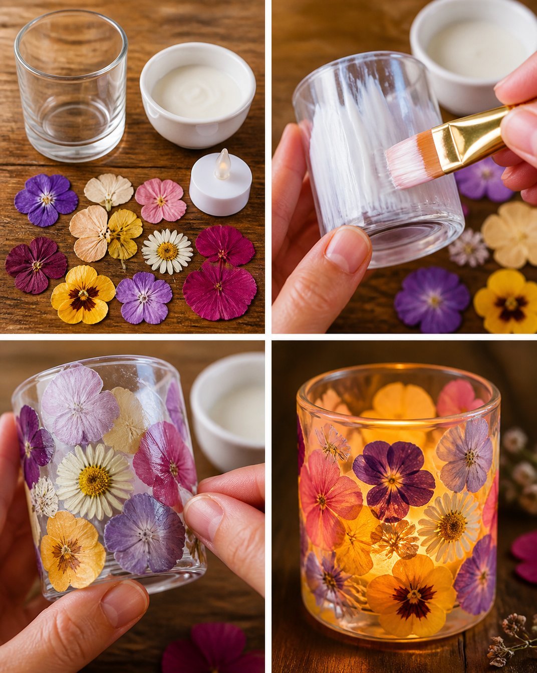 Easy Flower Petal Candle Holder Decoration