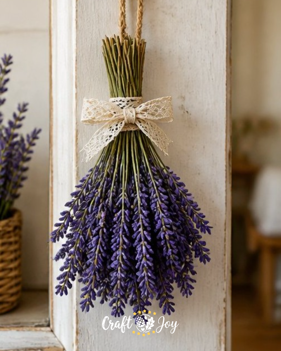 Lavender Hanging Bouquet Craft for Rustic Home Decor