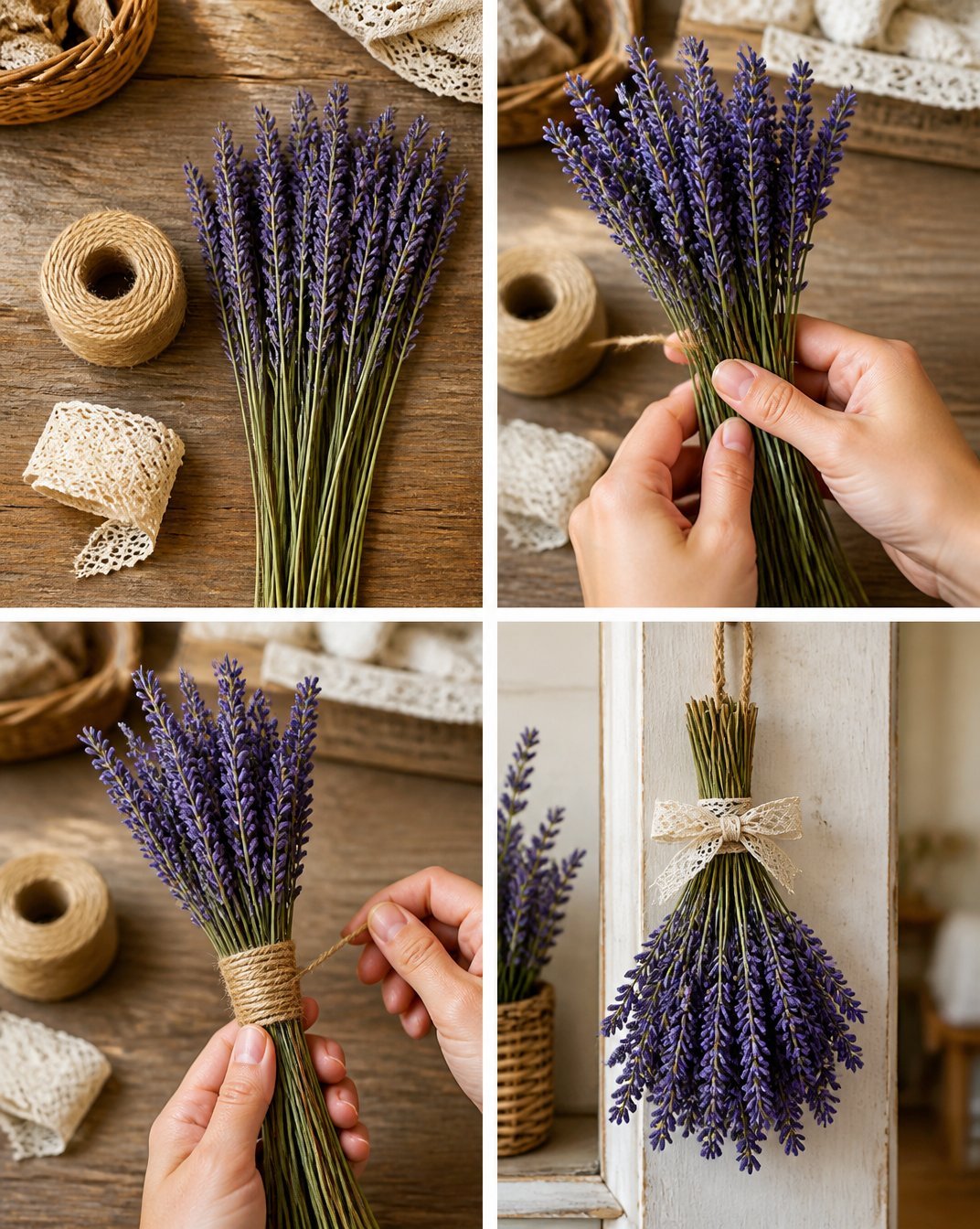 DIY Lavender Hanging Bouquet for Rustic Home Decor