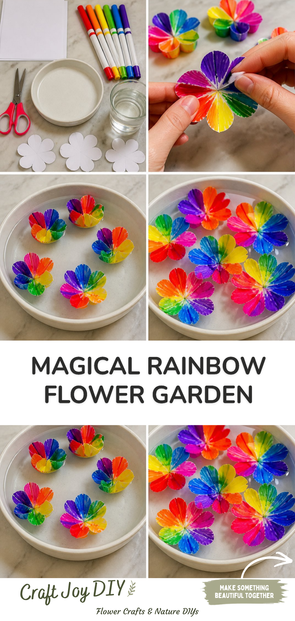 Magical Rainbow Flower Garden