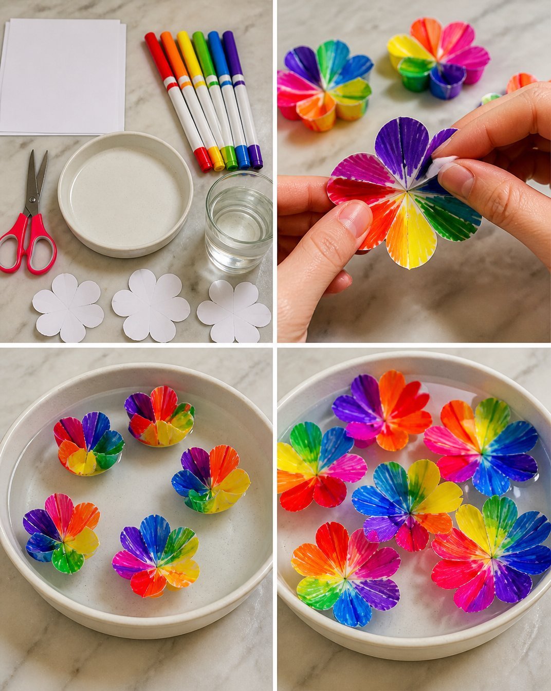 Magical Rainbow Flower Garden