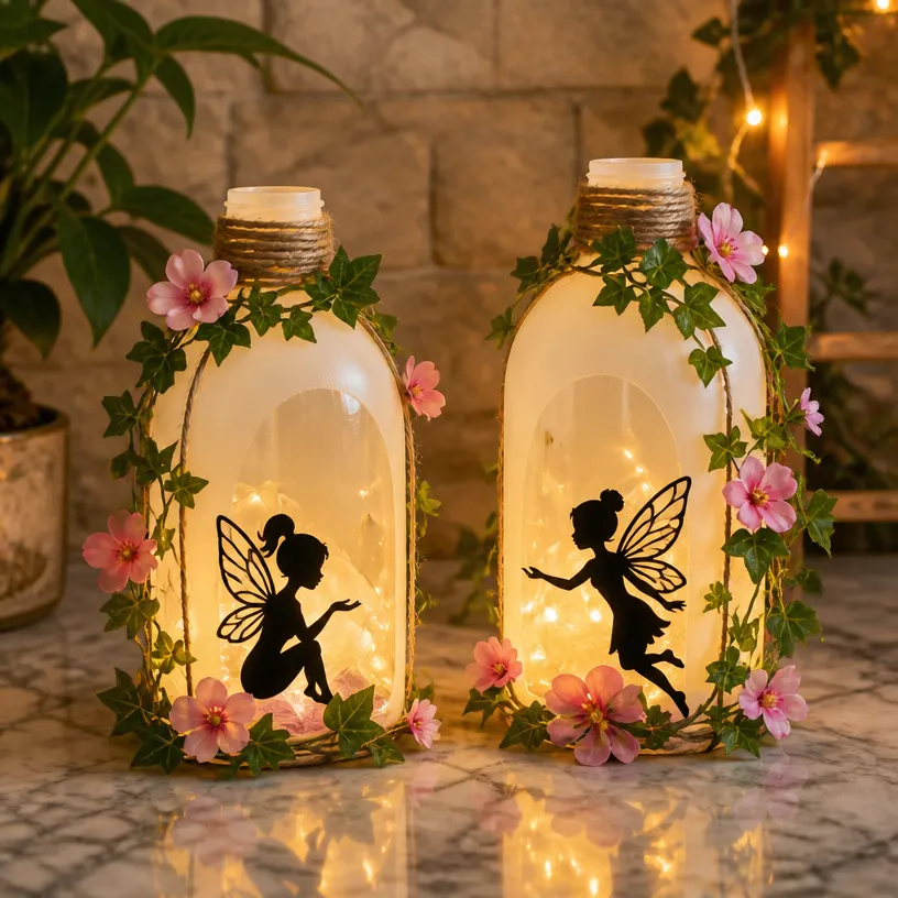 Milk Jug Fairy Lanterns Become Cozy