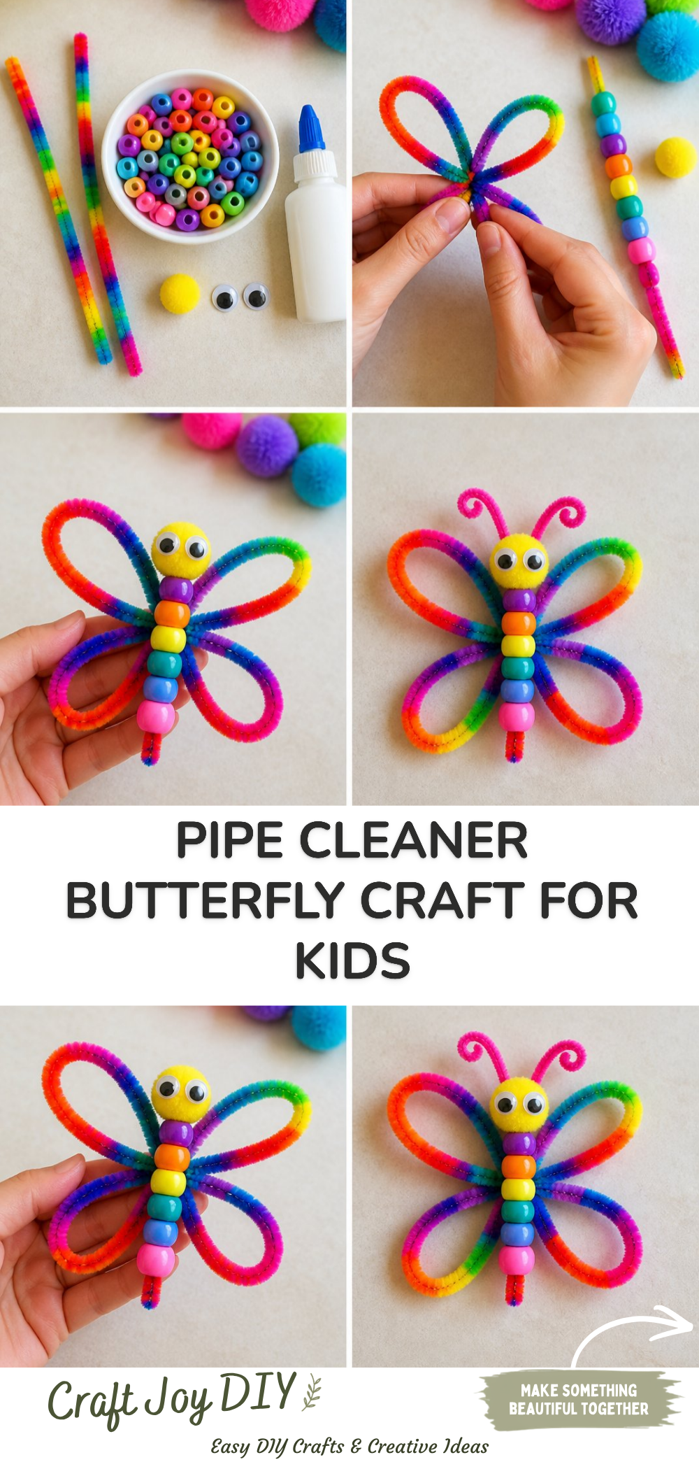 Pipe Cleaner Butterfly Craft for Kids
