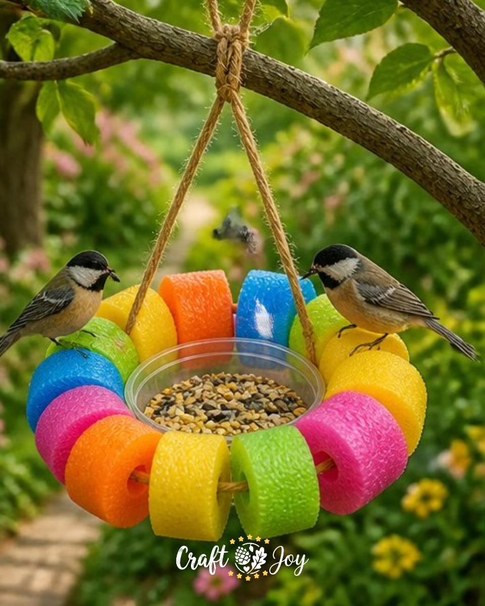 Pool Noodle Bird Feeder DIY for Kids