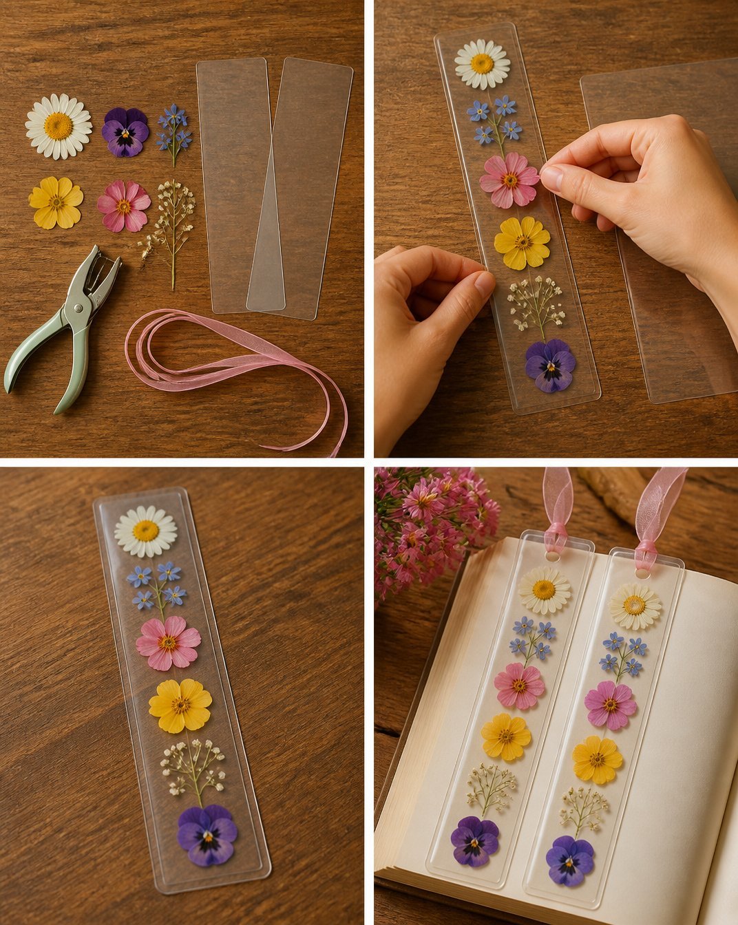 Pressed Wildflower Bookmarks