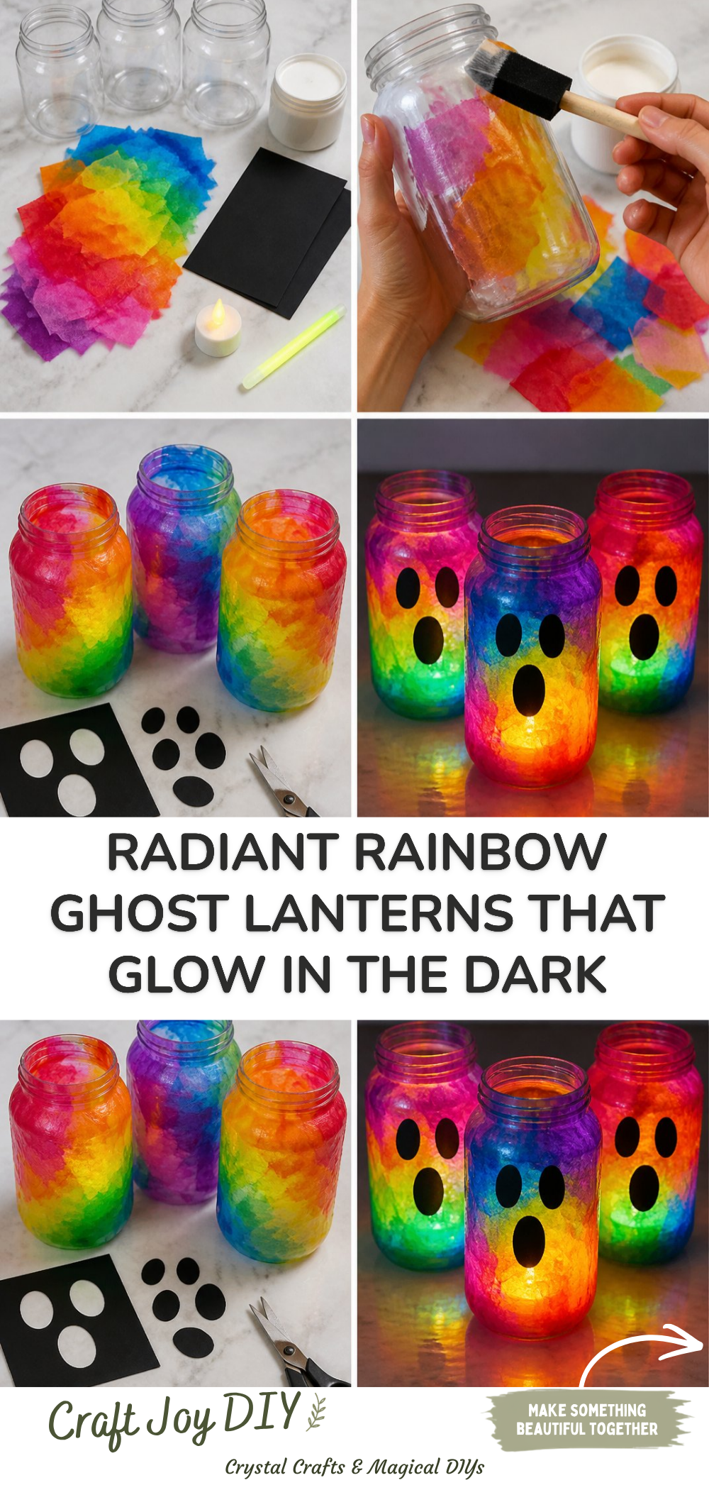 Radiant Rainbow Ghost Lanterns That Glow in the Dark