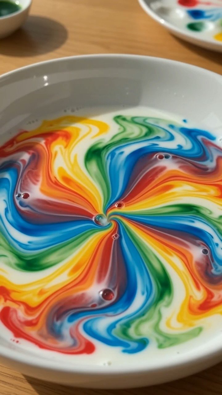 Rainbow Milk Art: Magic Prints from Colorful Milk Swirls