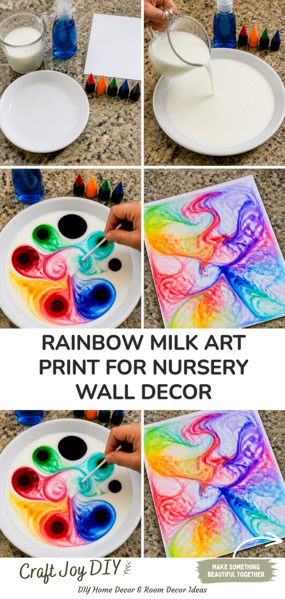 Rainbow Milk Art Print for Nursery Wall Decor
