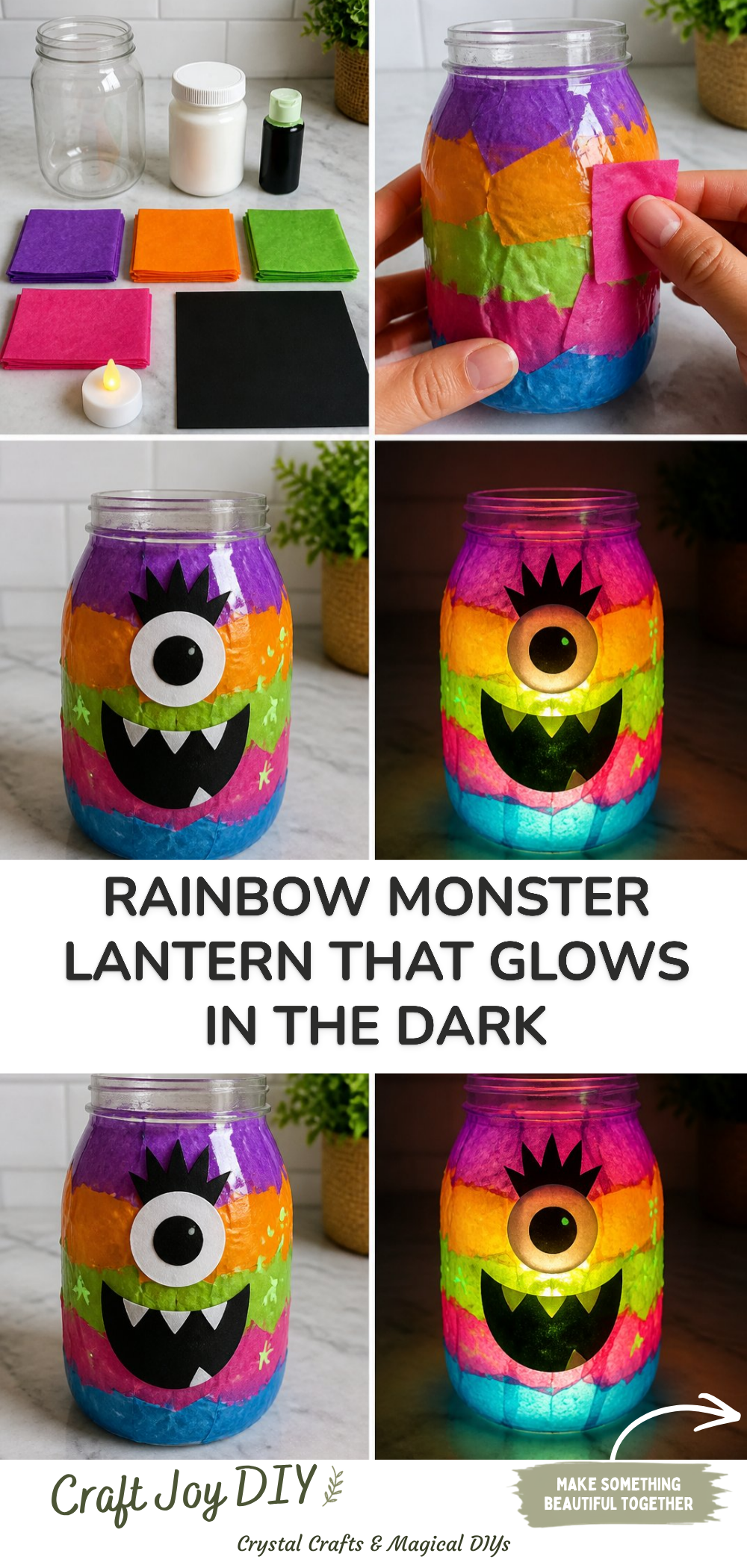 Rainbow Monster Lantern That Glows in the Dark