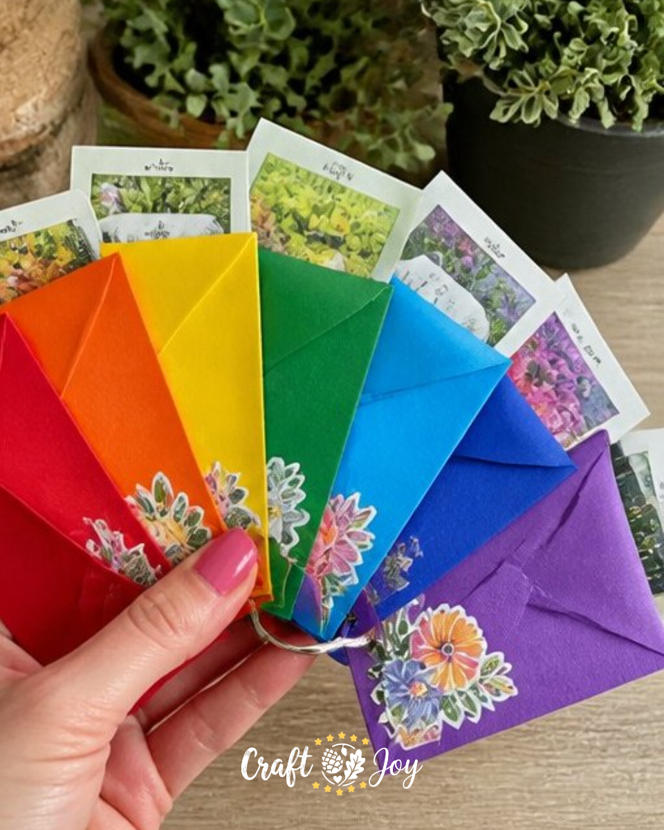 Seed Packet Organizer: Rainbow DIY for Gardeners