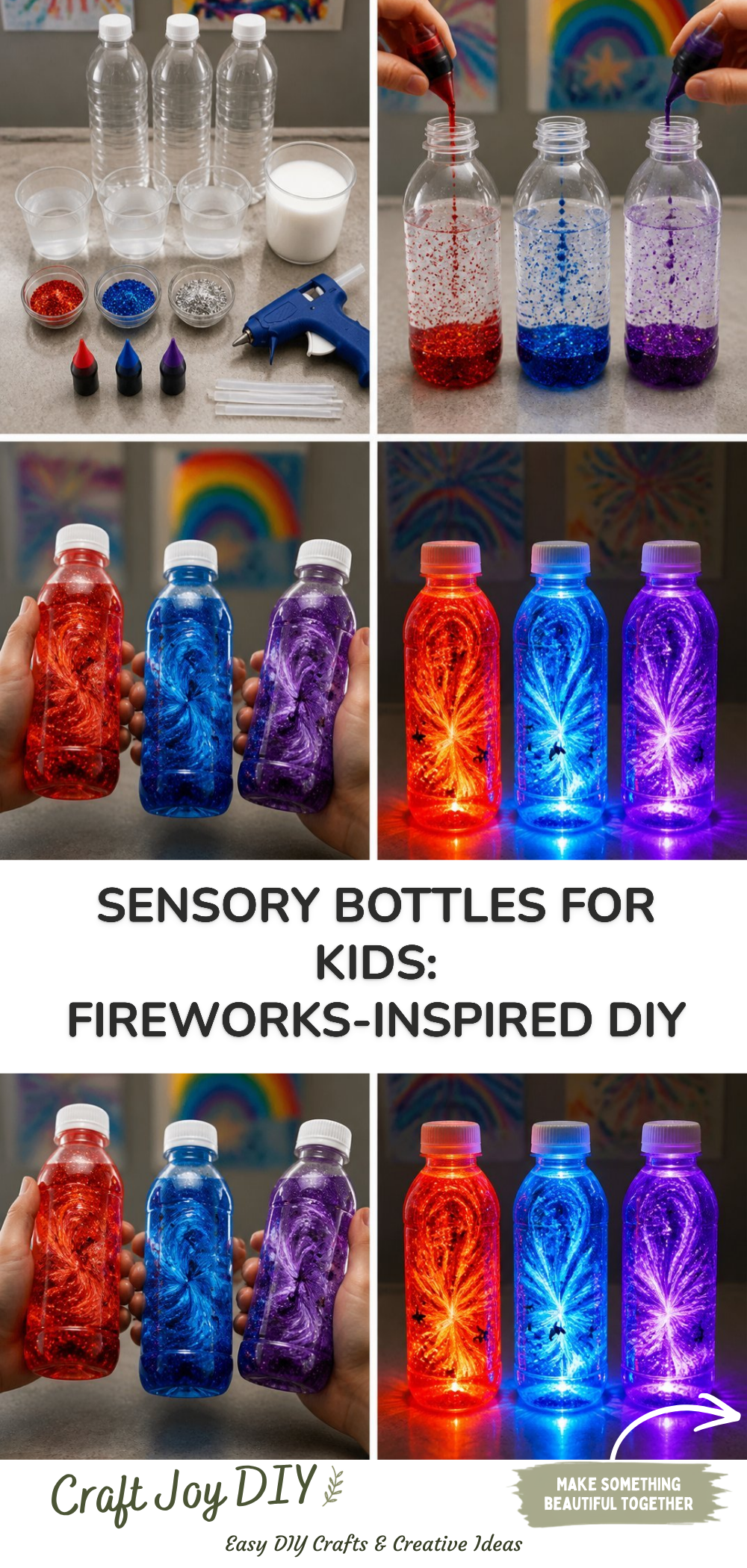 Sensory Bottles for Kids: Fireworks-Inspired DIY