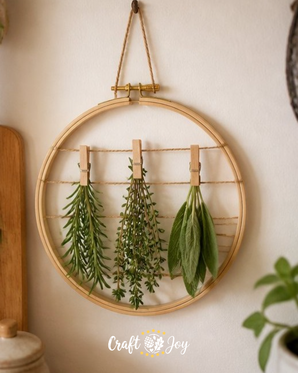 Vintage Herb Drying Rack for Kitchen Decor