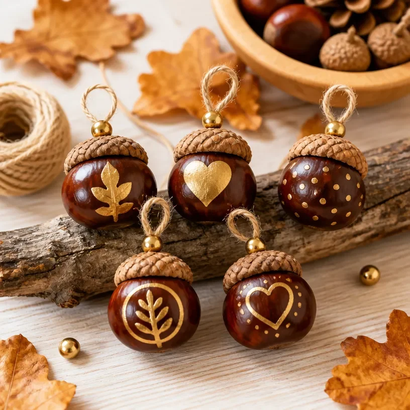 Conker projects | Conker decorations, Autumn