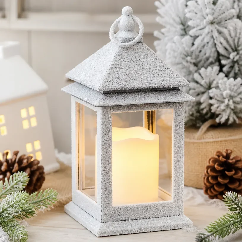Dollar Tree Lanterns for Winter Wonderland Decor