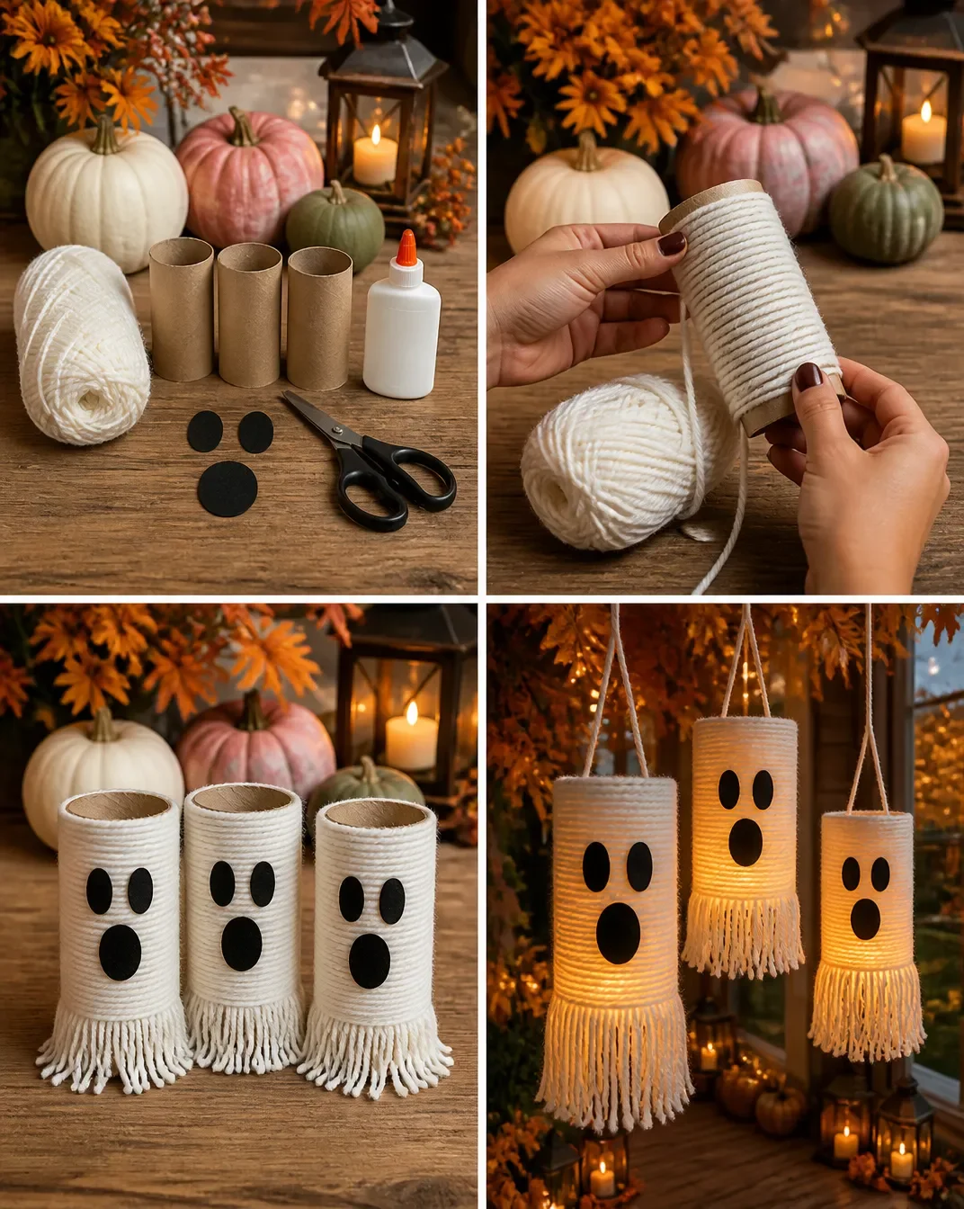 Easy Halloween Craft Idea | DIY Ghost Decorations
