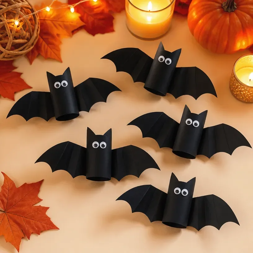 DIY Paper Bats 🦇✂️ | Easy Halloween Craft