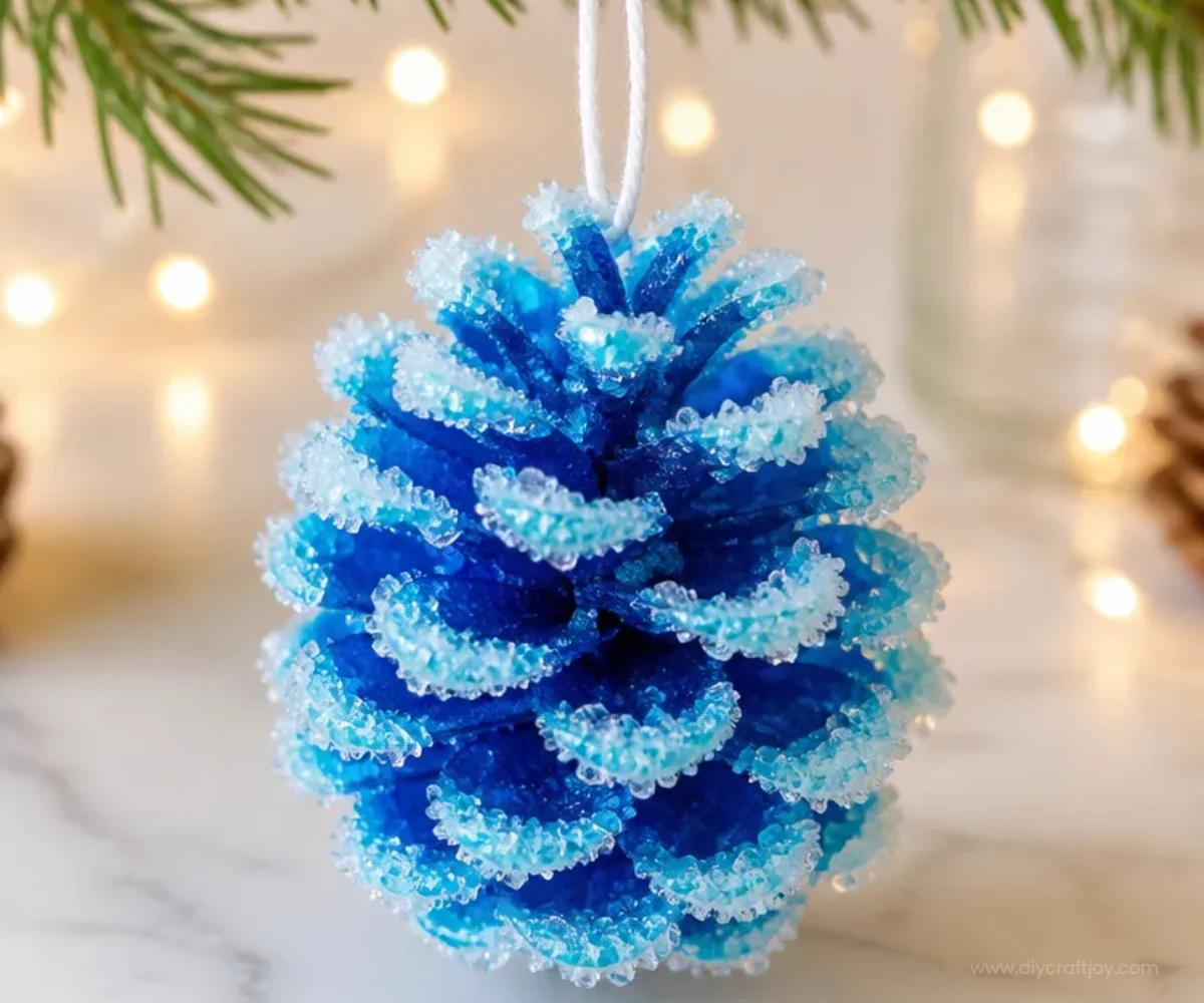 Glow In the Dark Crystals DIY Ornaments for Winter Crafts
