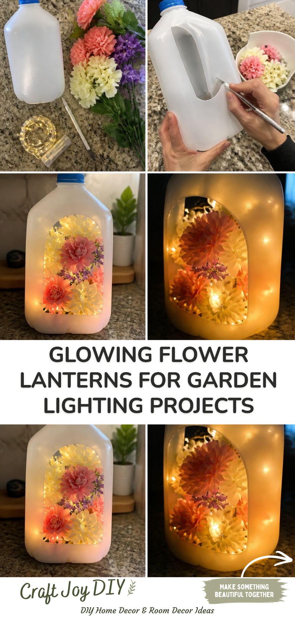 Glowing Flower Lanterns for Garden Lighting Projects