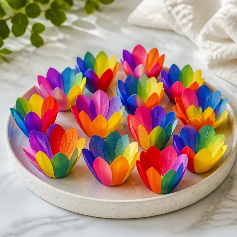 Vibrant rainbow flower garden showcasing colorful blooms in a beautiful arrangement.