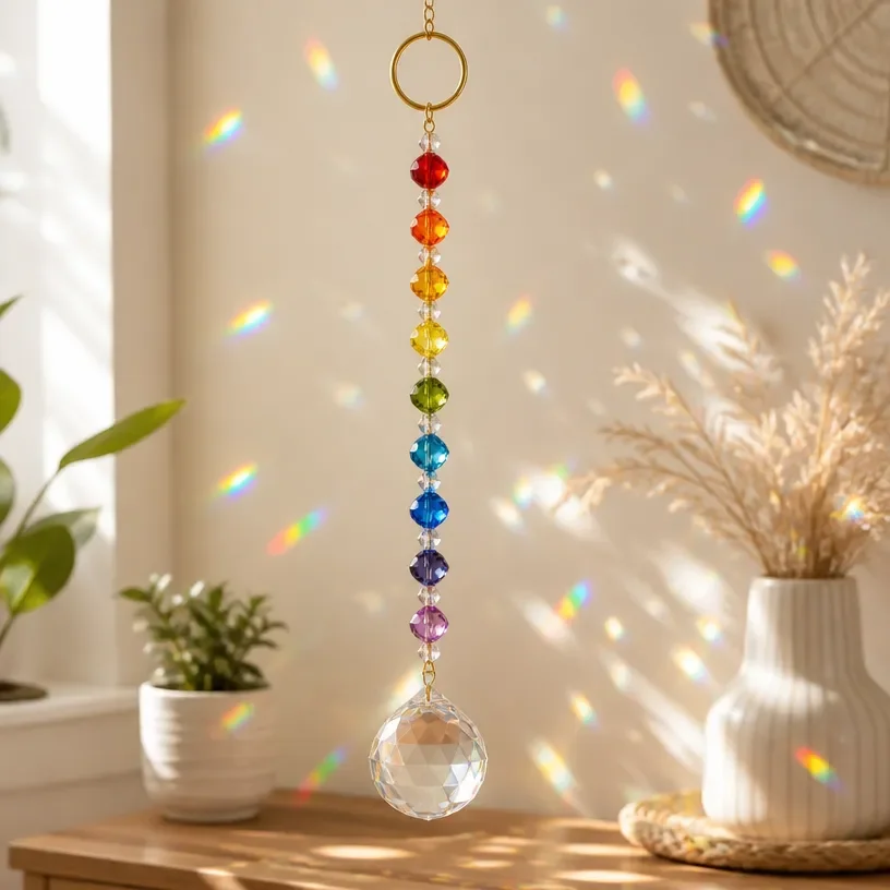 DIY rainbow prism wall art for vibrant home interiors