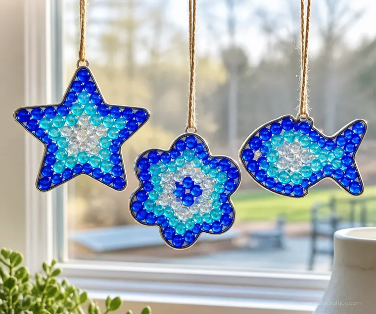 Star Ornament Bead Craft with Glass Beads